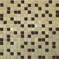 12 РОСКОШНАЯ МОЗАИКА камень бежевая-коричневая-молочная (15х15) 30x30