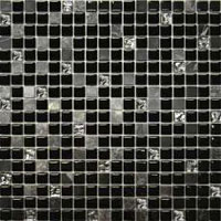12 РОСКОШНАЯ МОЗАИКА камень черная-платина (15х15) 30x30