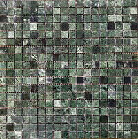 12 PIXEL мрамор PIX308 spider green (15x15мм) глянец 30.5x30.5x0.4