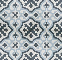3 ETILI venice sky blue black pre-cut 45x45